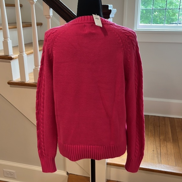 NWT Gap size Small Cotton cable knit sweater Pink - Picture 2 of 8